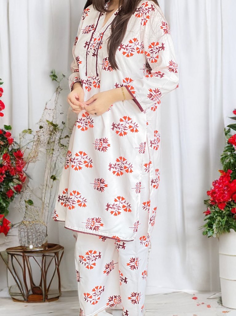 Ready to Wear Printed Cord set for women