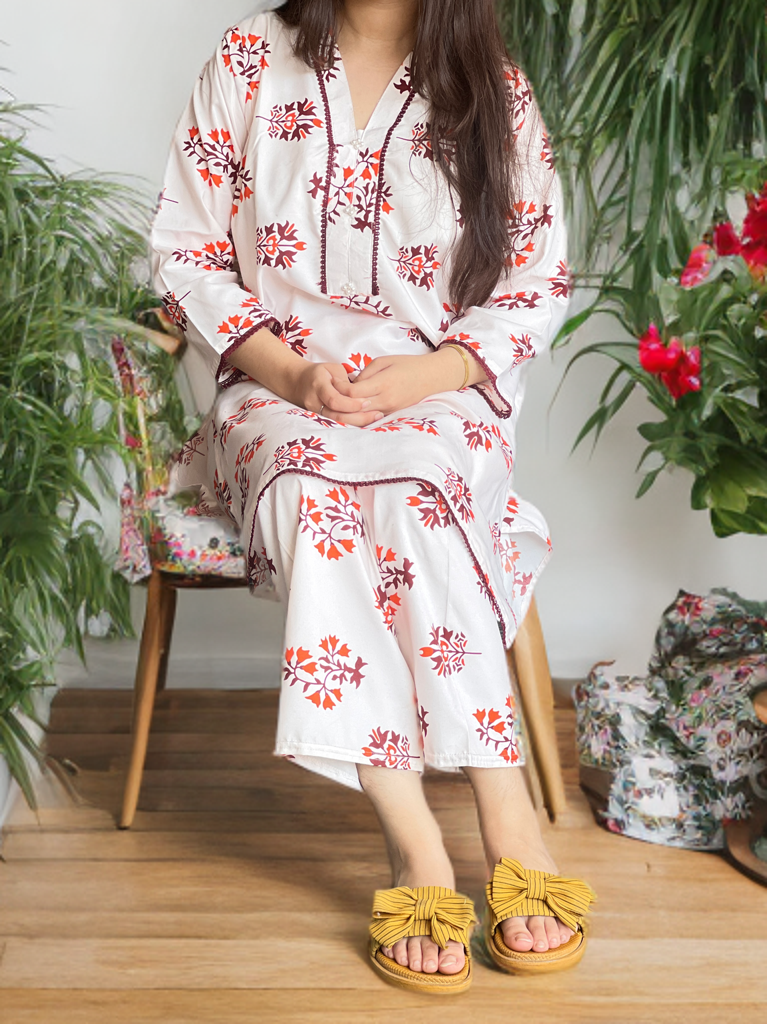 Ready to Wear Printed Cord set for women