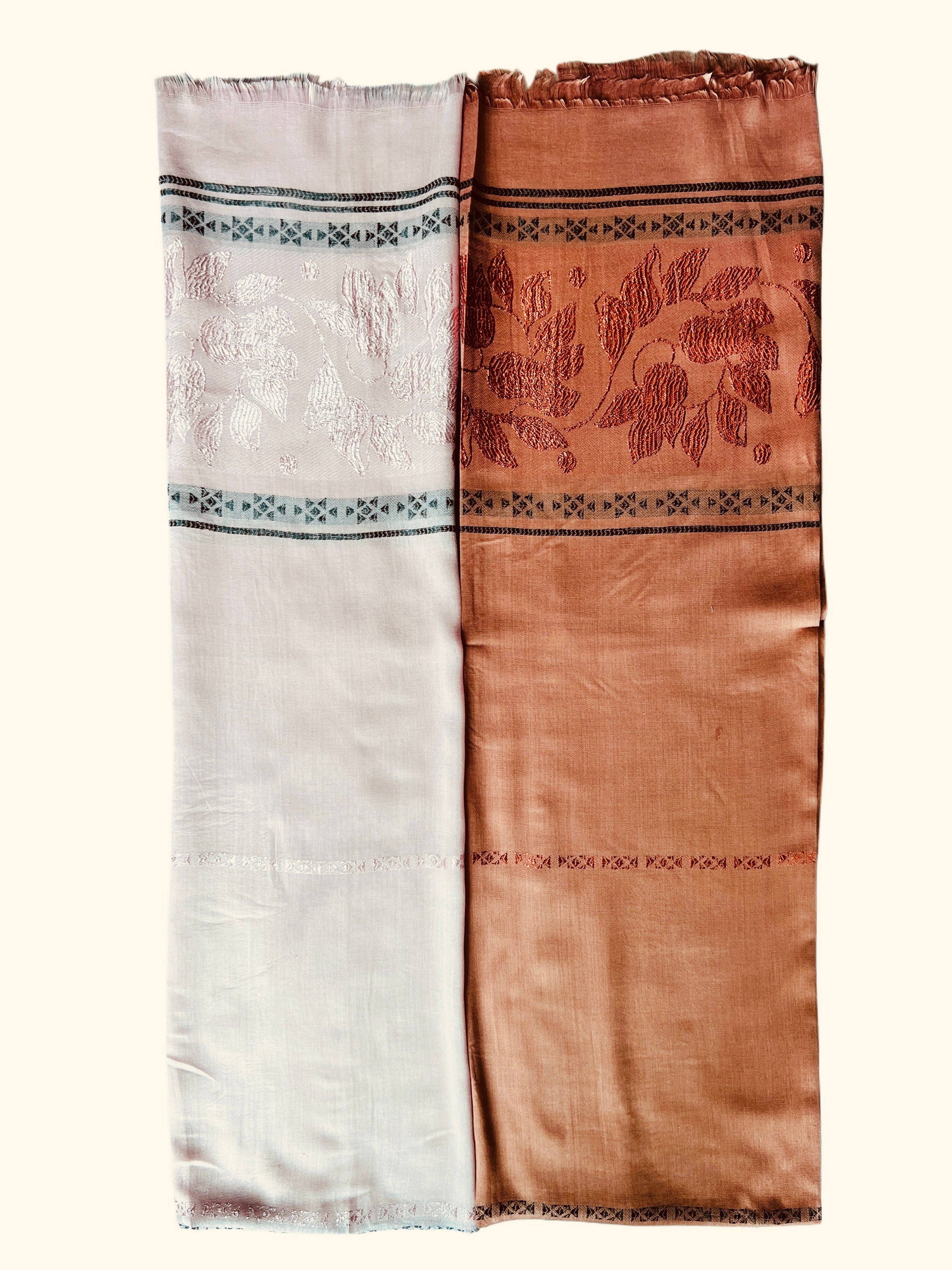 Elegant Light weight Staller with Floral Jacquard Design | Soft Fabric