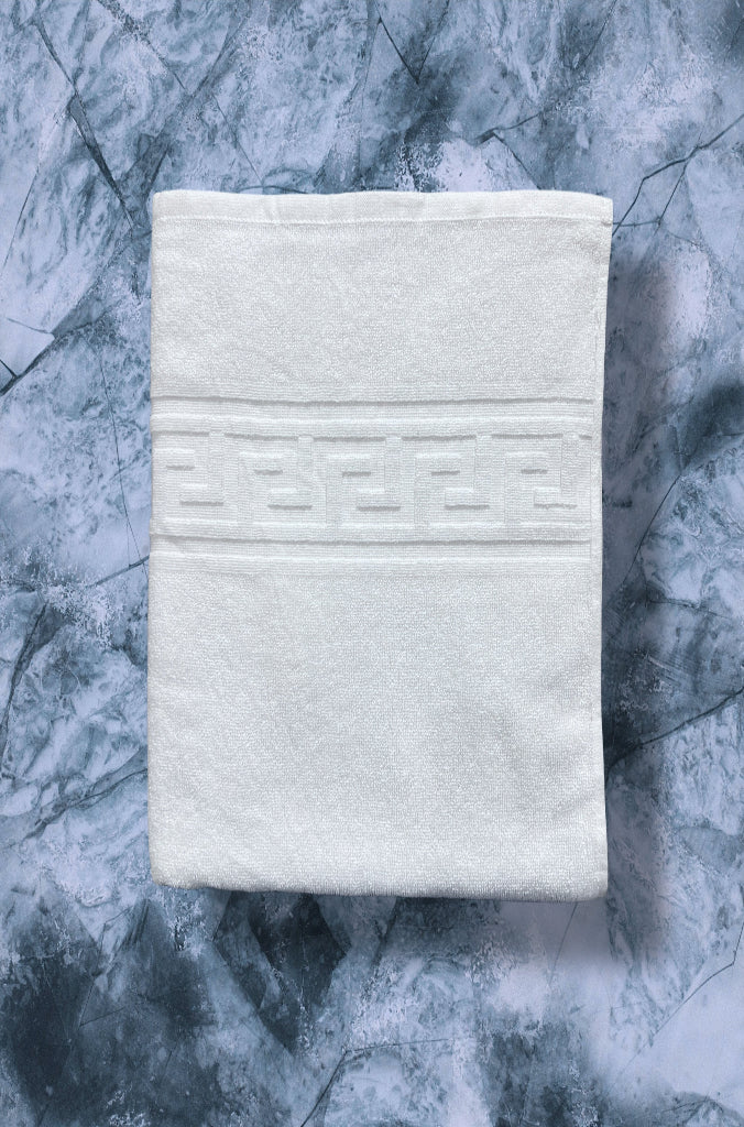 Premium Quality Pure Cotton White Bath Towel | Versace design