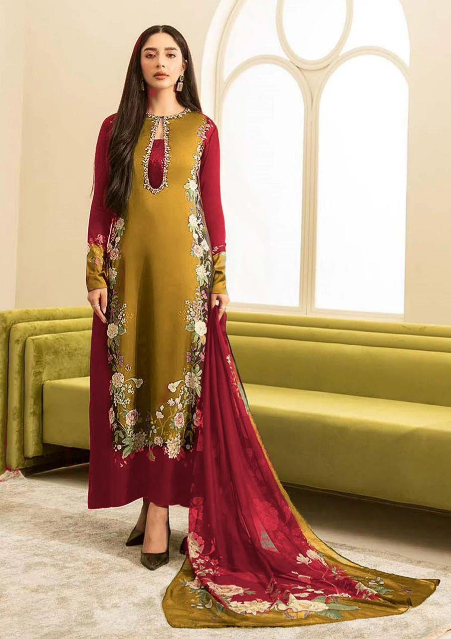 Digital Print Shamooz Silk - 3 Pcs