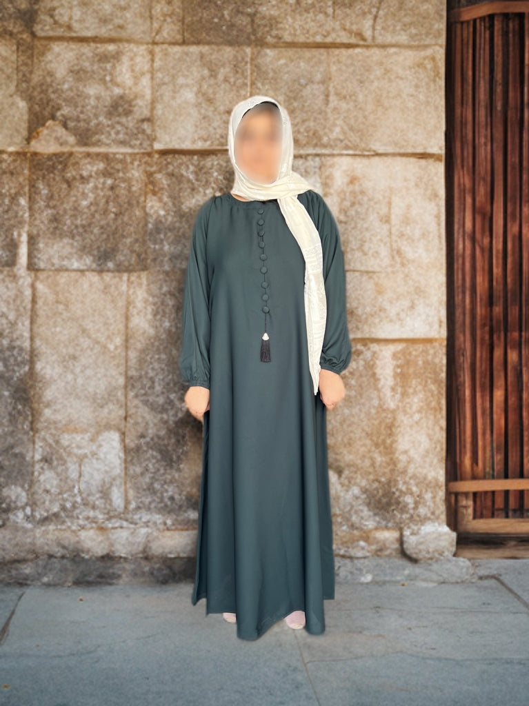 Modest Dark Green Abaya