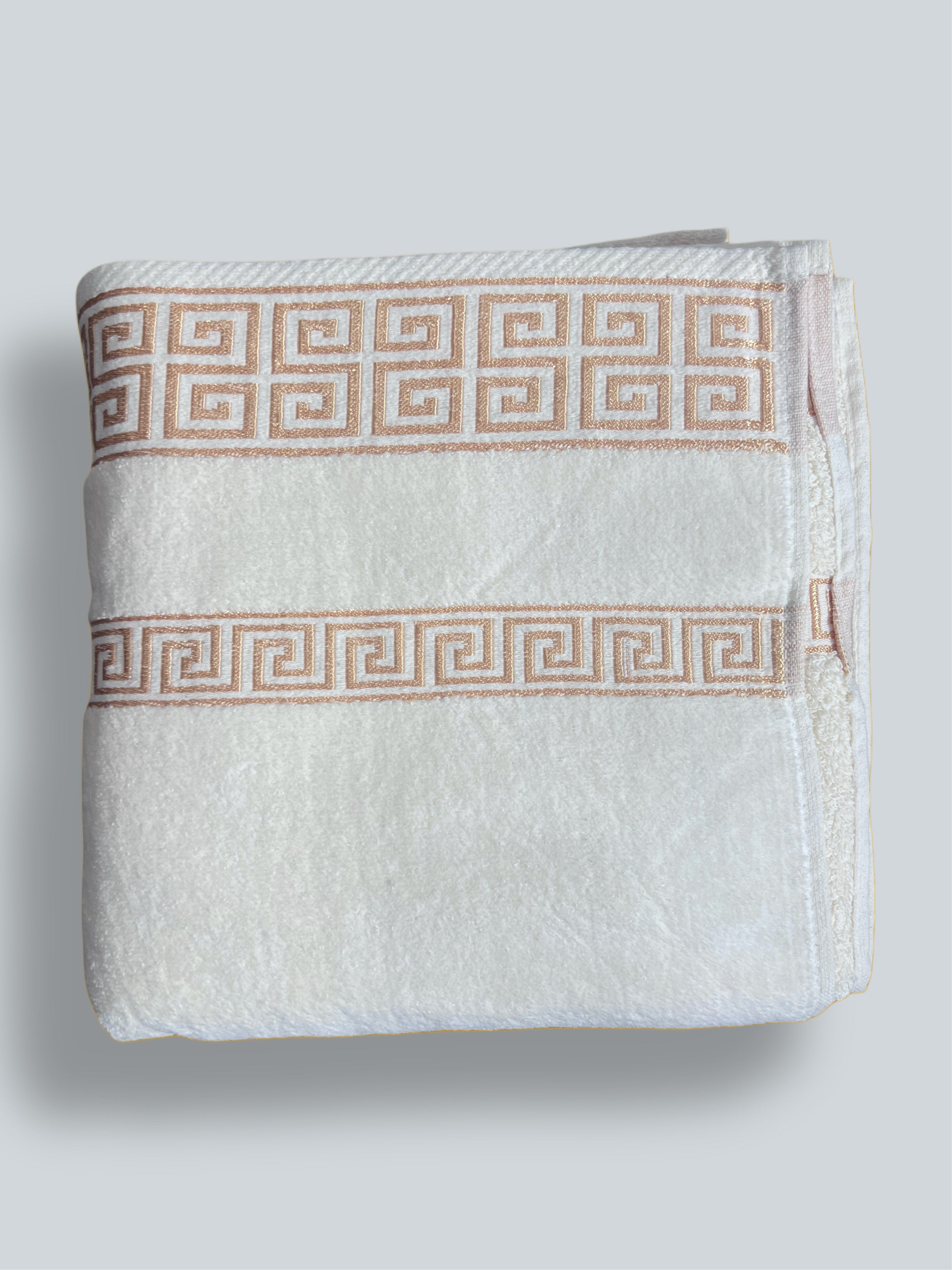 Export Quality Pure Cotton Bath Towel | Versace Embroidered