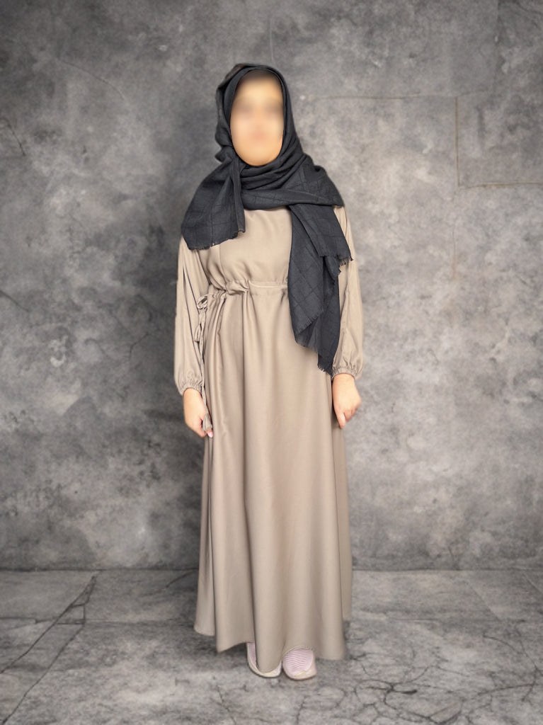 Classy abaya with waist adjustment