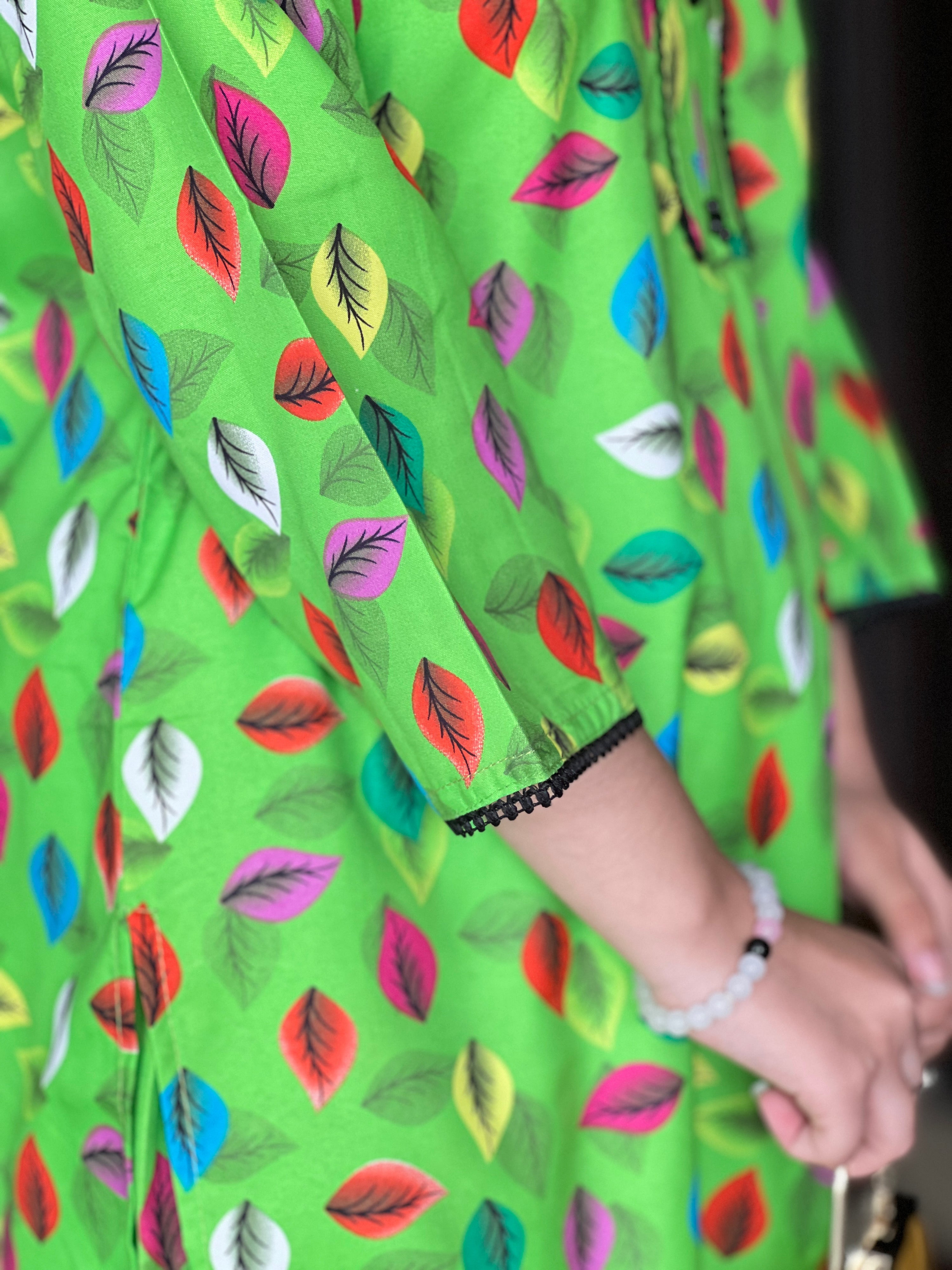 Ready to Wear Printed suite | leaf Print cord set