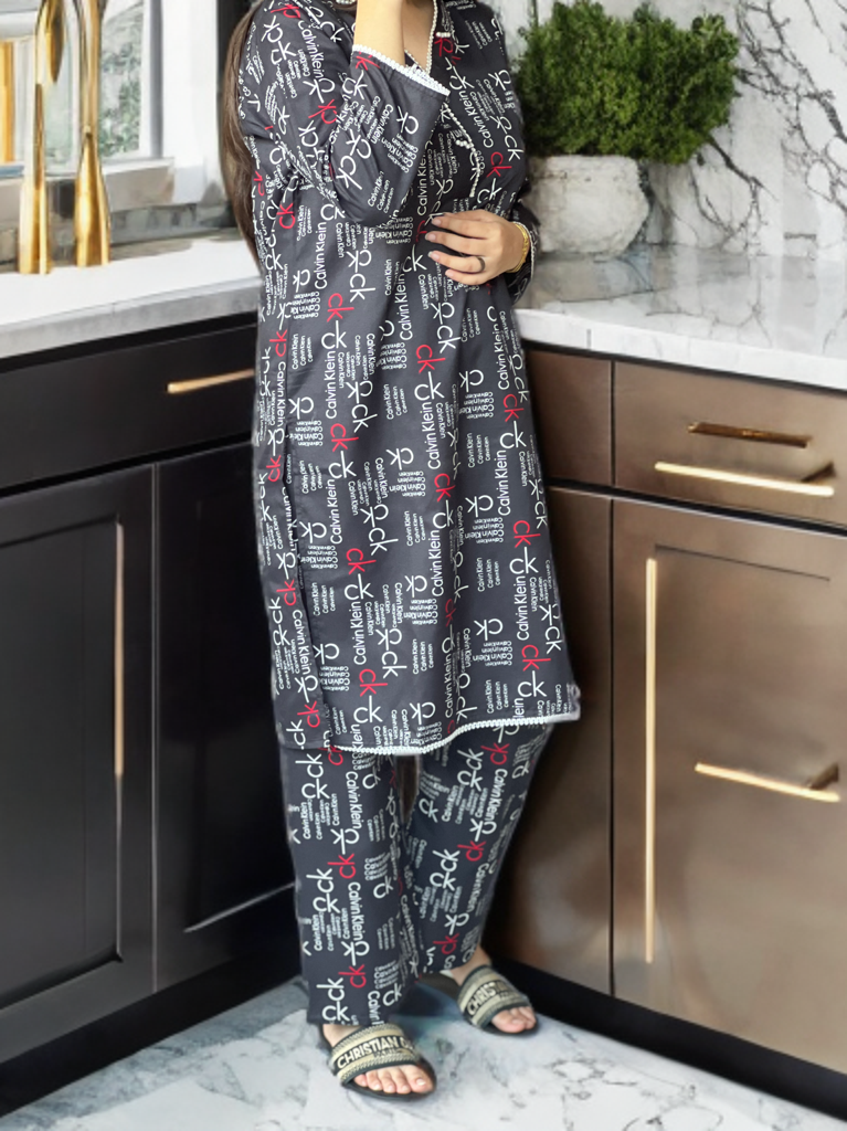 Women’s Printed Cord Set – Calvin Klein Inspired Design