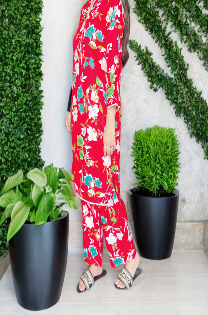 Ready to wear Printed Cord Set