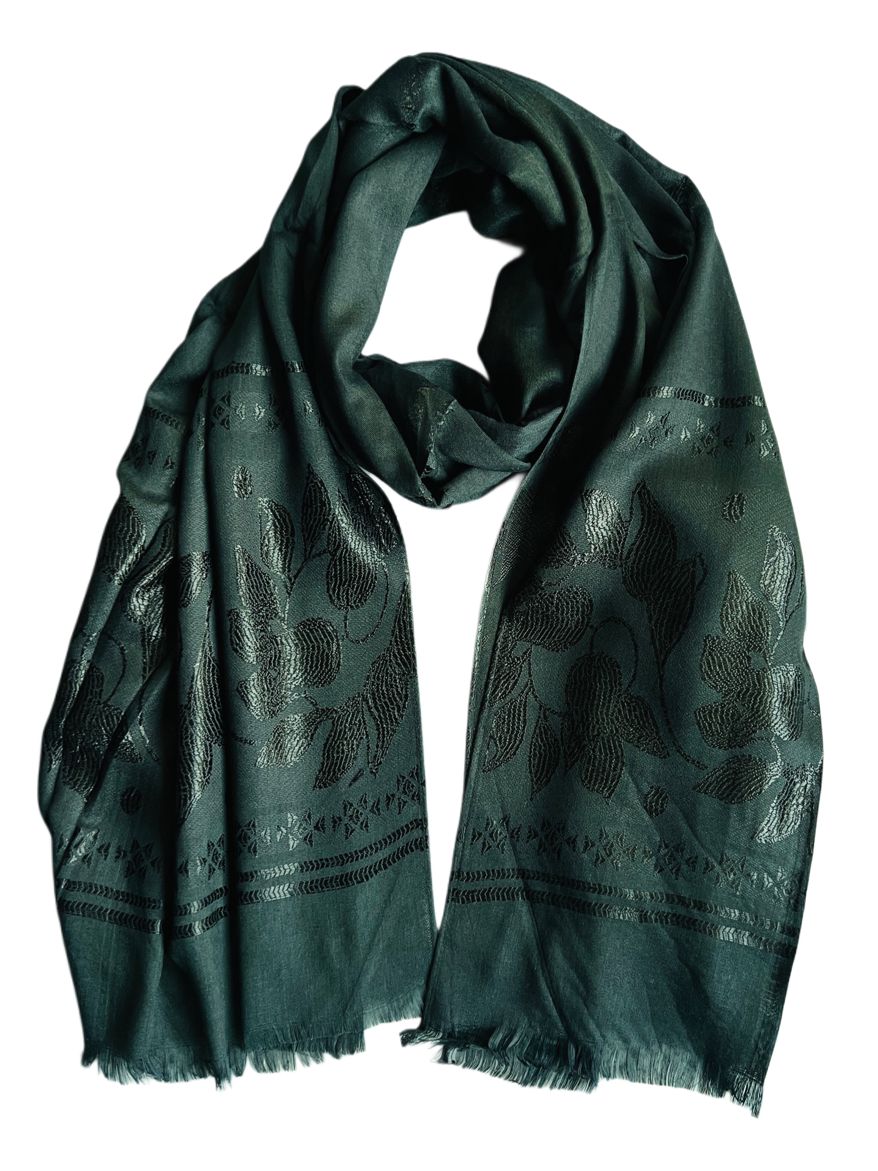 Elegant Light weight Staller with Floral Jacquard Design | Soft Fabric